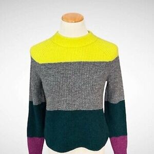 Banana‎ Republic Yellow and Gray Crew Neck Sweater